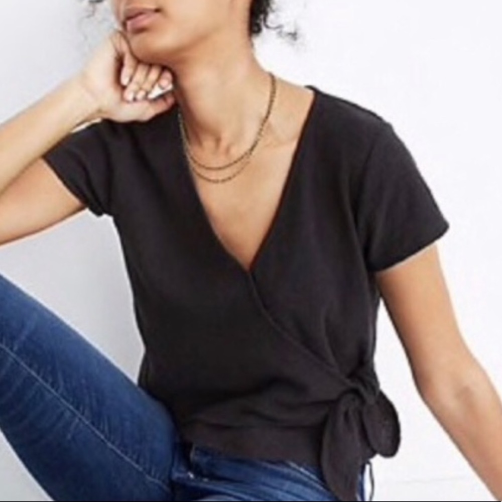 Madewell - texture & thread wrap-tie top